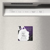 Save the Date - Braut und Bräuche - Lila Magnet (In Situ (Geschirrspüler))