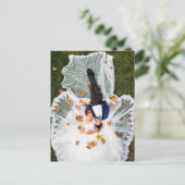 Save the Date Braut und Bräuche Postkarte (Stehend Vorderseite)