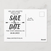 Save the Date Braut und Bräuche Postkarte (Rückseite)