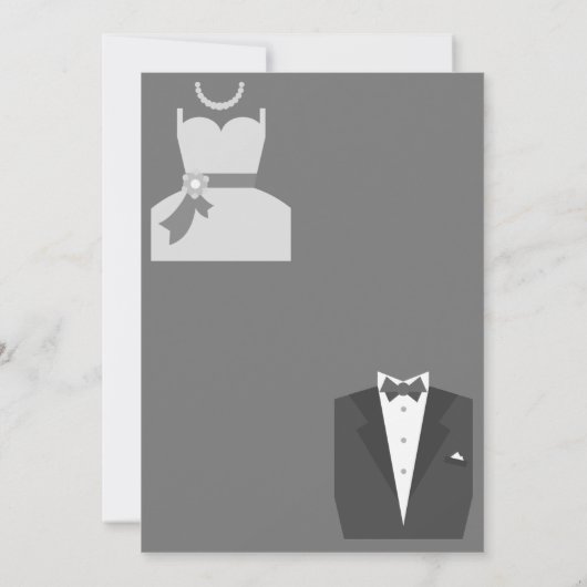 Save the Date Braut und Bräutigam Einladung (Rückseite)