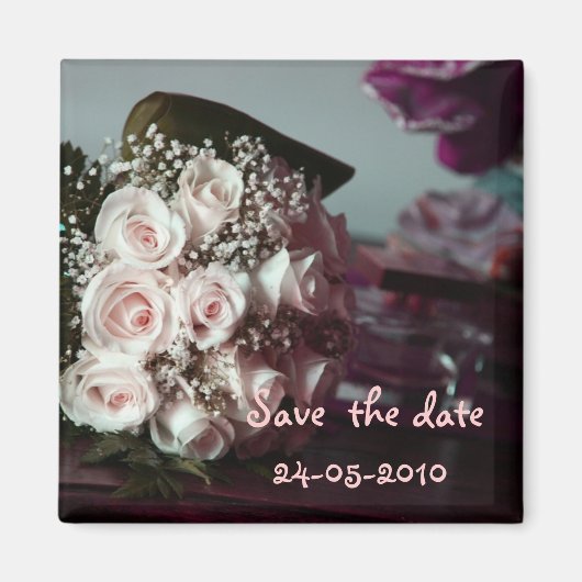 Save the Date Brautbukett, Magnet (Vorne)