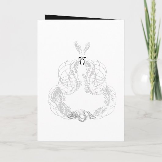 Save the Date - Brautkleid Einladung (Rückseite)