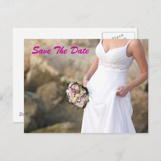 Save the Date Brautparty Postkarte (Vorne/Hinten)