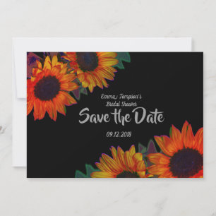 Save the Date Brautparty-Sonnenblumen