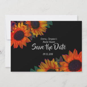 Save the Date, Brautparty Sonnenblumen Date