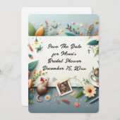 Save The Date Bridal Shower Invitation Einladung (Vorne/Hinten)