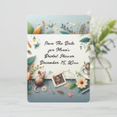 Save The Date Bridal Shower Invitation Einladung (Stehend Vorderseite)