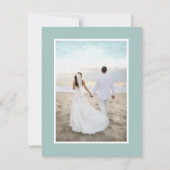 Save the Date Bride and Groom am Strand (Vorderseite)
