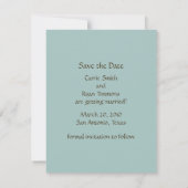 Save the Date Bride and Groom am Strand (Rückseite)