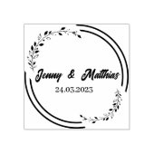 Save the Date Briefmarke, Adressierung Gummistempel (Prägung)