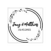 Save the Date Briefmarke, Adressierung Gummistempel (Prägung)