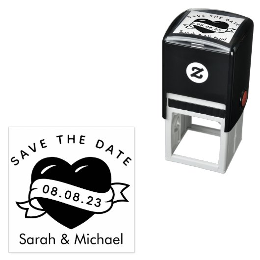 Save the Date Briefmarke Custom Wedding Briefmarke Permastempel (Beispiel)