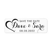 Save the Date Briefmarke Custom Wedding Label (Vorne)