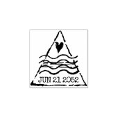 Save the Date Briefmarke für Hochzeit in Urlaubsor Gummistempel (Prägung)