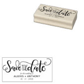 Save the Date Briefmarke mit individuellen Namen Gummistempel (Stempel)