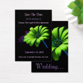 Save the Date Bright Green Daisy III (Schreibtisch)