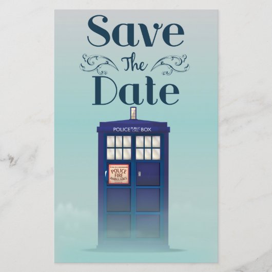 Save the Date British Police Box (Vorderseite)
