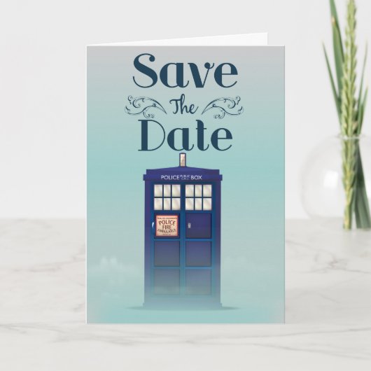 Save the Date British Police Box (Vorderseite)