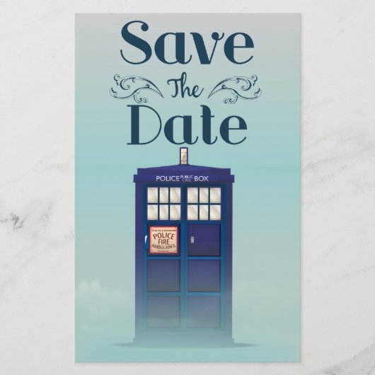 Save the Date British Police Box Briefpapier (Vorderseite)