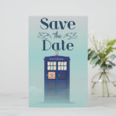 Save the Date British Police Box Briefpapier (Stehend Vorderseite)