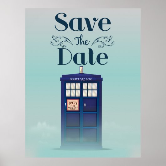 Save the Date British Police Box Poster (Vorne)