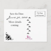 Save the Date Bronze-Antike II Ankündigungspostkarte (Rückseite)