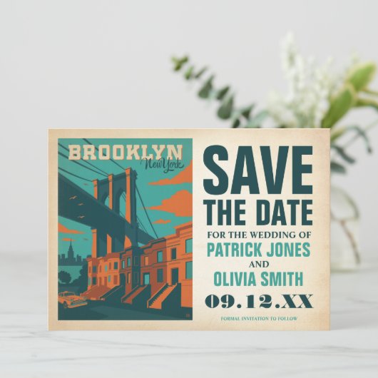 Save The Date | Brooklyn, New (Stehend Vorderseite)