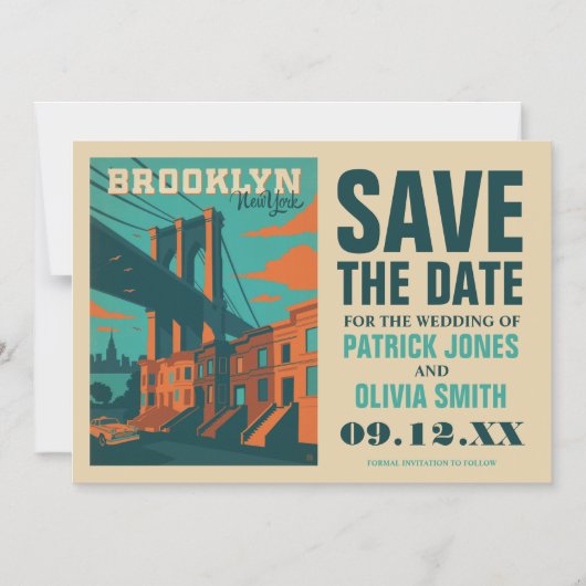 Save The Date | Brooklyn, New Magneteinladung (Vorderseite)