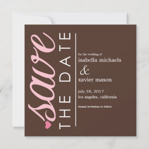 Save The Date Brown Ankündigung Datum freihalten