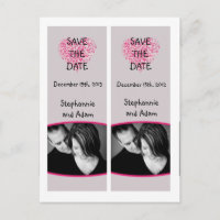 Save the Date Buch Favoriten Pink Floral Petals
