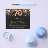 Save the Date Budget für schwarzen Glitzer zum 70. Flyer (Einzeln)