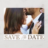 Save the Date Budget Imitate Gold Metallic (Vorderseite)