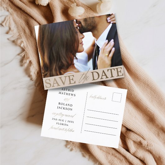 Save the Date Budget Imitats Gold & Beige