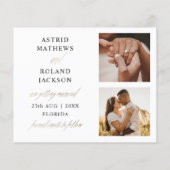Save the Date Budget Imitats Gold & Beige (Rückseite)