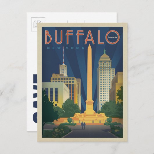 Save the Date - Buffalo, NY Ankündigungspostkarte (Vorne/Hinten)