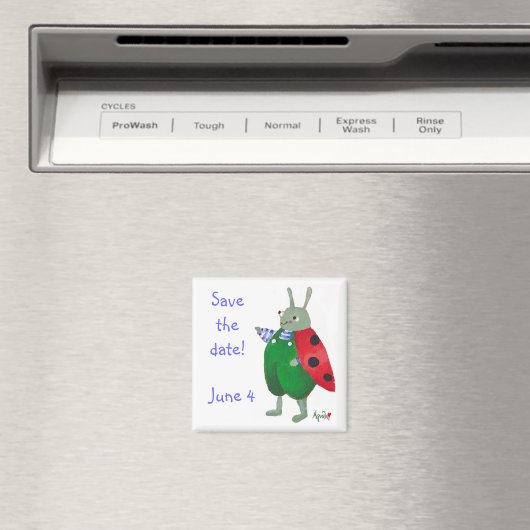 Save the Date Bug-Magnet Magnet (In Situ (Geschirrspüler))
