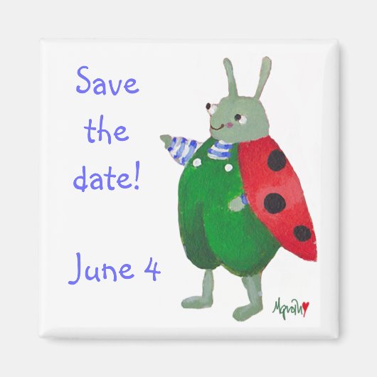 Save the Date Bug-Magnet Magnet (Vorne)