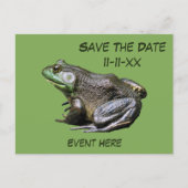 Save The Date Bullfrog Nature Postkarte (Vorderseite)