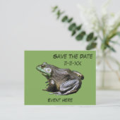 Save The Date Bullfrog Nature Postkarte (Stehend Vorderseite)