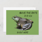 Save The Date Bullfrog Nature Postkarte (Vorne/Hinten)