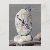 Save the Date Butterfly Postcard Ankündigungspostkarte (Vorderseite)