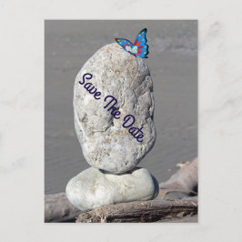 Save the Date Butterfly Postcard Ankündigungspostkarte
