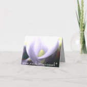 Save the Date Cala Lily - Lavendel und Gelb Ankündigung (Rückseite)