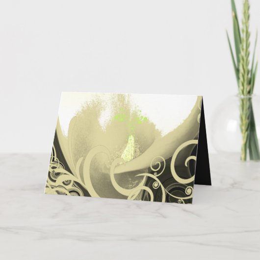 Save the Date Cala Lily - Tan und ... - Individuel Einladung (Rückseite)