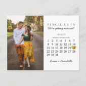 Save the Date Calendar Gold Heart August 2021 Postkarte (Vorderseite)