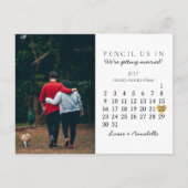 Save the Date Calendar Gold Heart Juli 2023 Postkarte (Vorderseite)