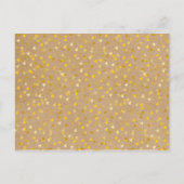 Save the Date Calendar Gold Heart Postkarte (Rückseite)