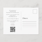 Save the Date Calendar Gold Heart QR Code Ankündigungspostkarte (Rückseite)