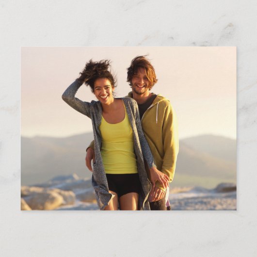 Save the Date Calendar Gold Liebe Herzstück Foto Ankündigungspostkarte (Rückseite)