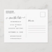 Save the Date Calendar Lemons Blossom Foto Ankündigungspostkarte (Rückseite)